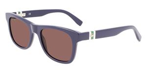 LACOSTE L978S | Unisex-Sonnenbrille | Eckig | Fassung: Kunststoff Blau | Glasfarbe: Braun