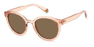 POLAROID PLD 6185/S | Damen-Sonnenbrille | Panto | Fassung: Kunststoff Rosa | Glasfarbe: Braun