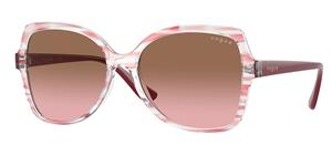 VOGUE VO5488S | Damen-Sonnenbrille | Butterfly | Fassung: Kunststoff Rosa | Glasfarbe: Braun