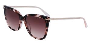 CALVIN KLEIN CK22532S | Damen-Sonnenbrille | Butterfly | Fassung: Kunststoff Havanna | Glasfarbe: Braun