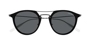 MONTBLANC MB0204S | Herren-Sonnenbrille | Pilot | Fassung: Kunststoff Schwarz | Glasfarbe: Grau
