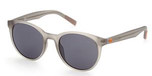 GUESS GU00023 | Unisex-Sonnenbrille | Panto | Fassung: Kunststoff Grau | Glasfarbe: Grau