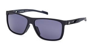 ADIDAS SP0067 | Unisex-Sonnenbrille | Eckig | Fassung: Kunststoff Schwarz | Glasfarbe: Grau