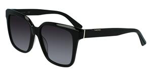 CALVIN KLEIN CK21530S | Damen-Sonnenbrille | Eckig | Fassung: Kunststoff Schwarz | Glasfarbe: Grau