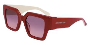 CALVIN KLEIN CKJ22638S | Damen-Sonnenbrille | Eckig | Fassung: Kunststoff Braun | Glasfarbe: Grau