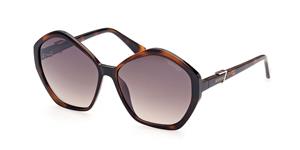 GUESS GU7813 | Damen-Sonnenbrille | Butterfly | Fassung: Kunststoff Havanna | Glasfarbe: Braun