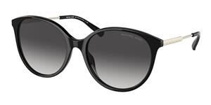 MICHAEL KORS MK2168 CRUZ BAY | Damen-Sonnenbrille | Oval | Fassung: Kunststoff Schwarz | Glasfarbe: Grau