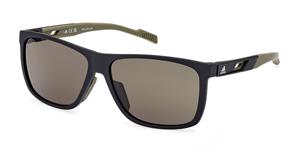 ADIDAS SP0067 | Unisex-Sonnenbrille | Eckig | Fassung: Kunststoff Schwarz | Glasfarbe: Braun