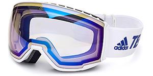 ADIDAS SP0039 SKI | Ski-Sonnenbrille | Unisex | Fassung: Kunststoff Weiß | Glasfarbe: Blau