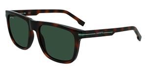 LACOSTE L959S | Herren-Sonnenbrille | Eckig | Fassung: Kunststoff Havanna | Glasfarbe: Grün
