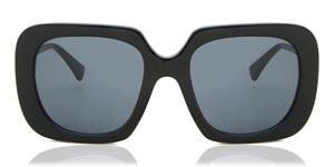 VERSACE VE4434 | Damen-Sonnenbrille | Eckig | Fassung: Kunststoff Schwarz | Glasfarbe: Grau