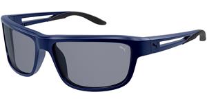 PUMA PU0353S | Herren-Sonnenbrille | Eckig | Fassung: Kunststoff Blau | Glasfarbe: Grau