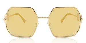 VERSACE VE2248 | Damen-Sonnenbrille | Mehreckig | Fassung: Kunststoff Goldfarben | Glasfarbe: Braun / Goldfarben