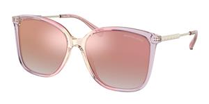 MICHAEL KORS MK2169 AVELLINO | Damen-Sonnenbrille | Butterfly | Fassung: Kunststoff Transparent | Glasfarbe: Rosa