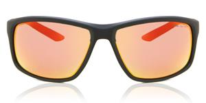 NIKE ADRENALINE 22 M DV2155 | Unisex-Sonnenbrille | Eckig | Fassung: Kunststoff Schwarz | Glasfarbe: Orange