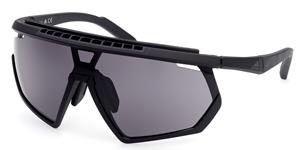 ADIDAS SP0029-H | Unisex-Sonnenbrille | Monoscheibe | Fassung: Kunststoff Schwarz | Glasfarbe: Grau