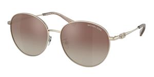 MICHAEL KORS MK1119 | Damen-Sonnenbrille | Rund | Fassung: Kunststoff Goldfarben | Glasfarbe: Braun