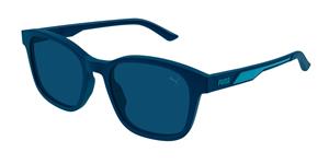 PUMA PU0385S | Herren-Sonnenbrille | Eckig | Fassung: Kunststoff Blau | Glasfarbe: Blau