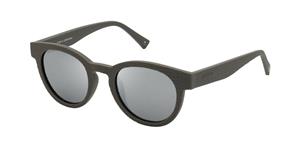 STING STGSST436 | Unisex-Sonnenbrille | Panto | Fassung: Kunststoff Grau | Glasfarbe: Silberfarben