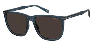 LEVIS LV 5020/S | Herren-Sonnenbrille | Eckig | Fassung: Kunststoff Blau | Glasfarbe: Braun