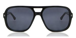 DSQUARED2 D2 0003/S | Herren-Sonnenbrille | Eckig | Fassung: Kunststoff Schwarz | Glasfarbe: Grau