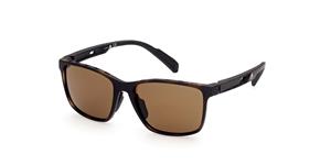 ADIDAS SP0035 | Herren-Sonnenbrille | Eckig | Fassung: Kunststoff Havanna | Glasfarbe: Braun