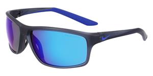 NIKE ADRENALINE 22 M DV2155 | Unisex-Sonnenbrille | Eckig | Fassung: Kunststoff Grau | Glasfarbe: Blau