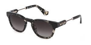 POLICE POISPLF70 | Herren-Sonnenbrille | Panto | Fassung: Kunststoff Grau | Glasfarbe: Braun