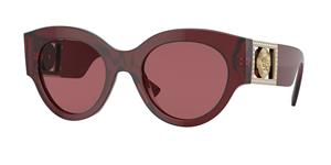VERSACE VE4438B | Damen-Sonnenbrille | Butterfly | Fassung: Kunststoff Rot | Glasfarbe: Lila