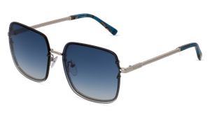 ESCADA ESCSESC16 | Unisex-Sonnenbrille | Eckig | Fassung: Kunststoff Silberfarben | Glasfarbe: Grau