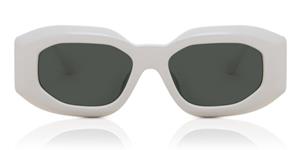VERSACE VE4425U | Herren-Sonnenbrille | Mehreckig | Fassung: Kunststoff Weiß | Glasfarbe: Grau