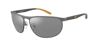EMPORIO ARMANI EA2124 | Herren-Sonnenbrille | Oval | Fassung: Kunststoff Grau | Glasfarbe: Grau