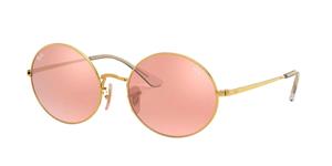 Ray-Ban Oval 1970 Mirror Evolve RB1970 - Rond Goud Spiegel glazen