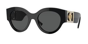 VERSACE VE4438B | Damen-Sonnenbrille | Butterfly | Fassung: Kunststoff Schwarz | Glasfarbe: Grau