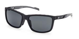 ADIDAS SP0047 | Herren-Sonnenbrille | Eckig | Fassung: Kunststoff Schwarz | Glasfarbe: Grau