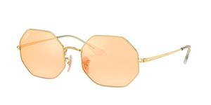 Ray-Ban Octagon 1792 RB1972 Zonnebril - Hoekig Goud - Spiegel glazen - Glazen met sterkte beschikbaar