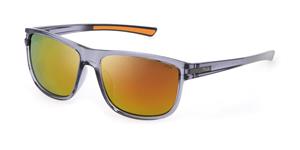 FILA FIASFI302 | Unisex-Sonnenbrille | Eckig | Fassung: Kunststoff Grau | Glasfarbe: Orange