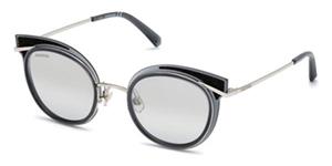Swarovski Sonnenbrille SK0169 5020C silber verspiegelte Brillengläser, Fassung mit funkelnden Swarovski Kristallen