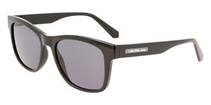 CALVIN KLEIN CKJ22610S | Unisex-Sonnenbrille | Eckig | Fassung: Kunststoff Schwarz | Glasfarbe: Grau