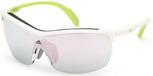 ADIDAS SP0043 | Unisex-Sonnenbrille | Monoscheibe | Fassung: Kunststoff Weiß | Glasfarbe: Silberfarben