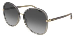 Chloé CHLOE CH0030S | Damen-Sonnenbrille | Butterfly | Fassung: Kunststoff Grau | Glasfarbe: Grau