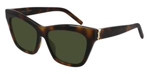 saintlaurent Saint Laurent Sonnenbrillen für Frauen SLM79 002 56 Acetate Havana Green