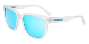 CALVIN KLEIN CKJ22611S | Herren-Sonnenbrille | Eckig | Fassung: Kunststoff Grau | Glasfarbe: Blau