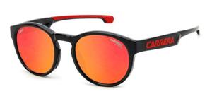 CARRERA CARDUC 012/S | Herren-Sonnenbrille | Panto | Fassung: Kunststoff Schwarz | Glasfarbe: Rot