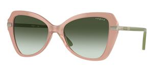 VOGUE VO5479S | Damen-Sonnenbrille | Butterfly | Fassung: Kunststoff Rosa | Glasfarbe: Grün