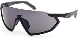 ADIDAS SP0041 | Unisex-Sonnenbrille | Monoscheibe | Fassung: Kunststoff Schwarz | Glasfarbe: Grau