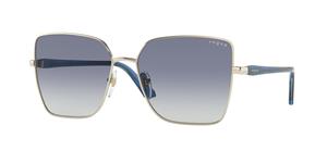 VOGUE VO4199S | Damen-Sonnenbrille | Butterfly | Fassung: Kunststoff Goldfarben | Glasfarbe: Blau / Grau