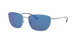 Ray-Ban RB3653 Heren Zonnebril - Vierkant Zilver - Spiegel glazen