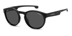 CARRERA CARDUC 012/S | Herren-Sonnenbrille | Panto | Fassung: Kunststoff Schwarz | Glasfarbe: Grau