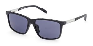 ADIDAS SP0050 | Herren-Sonnenbrille | Eckig | Fassung: Kunststoff Schwarz | Glasfarbe: Lila